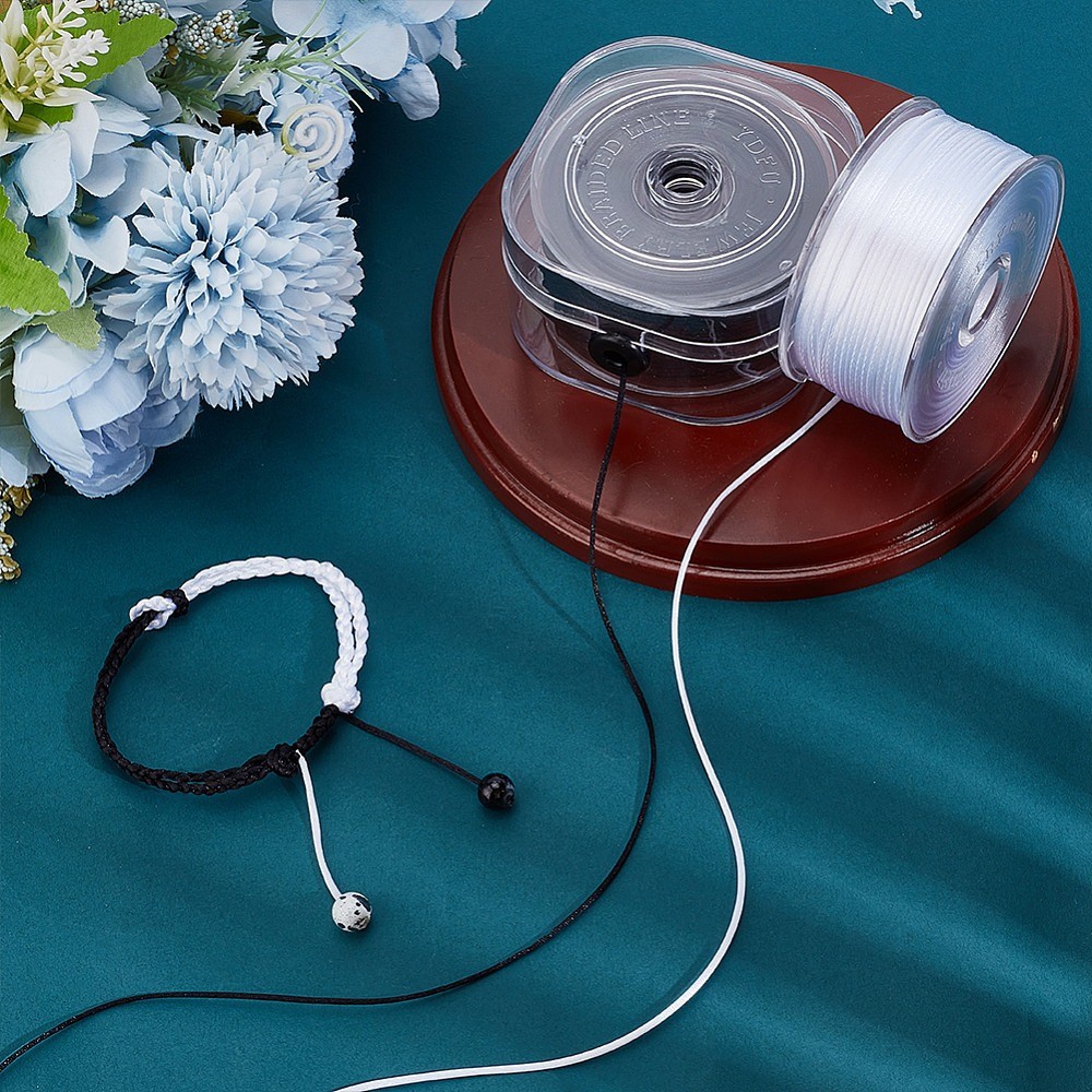 1set 260 Yards Nylon Satin String 0.5mm Bracelet Making String Beading String