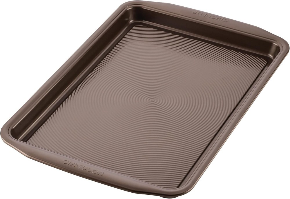 Bakeware Nonstick Cookie Pan Set Cookie Sheets Baking 2-Piece Gray