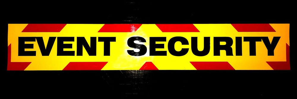 Event Security Fluorescent Magnetic Warning Sign