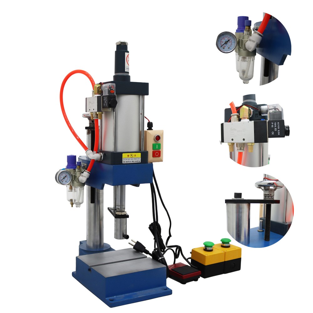 110V 1100Lb/500kg Vertical Pneumatic Punch Machine WITHOUT Display Controller