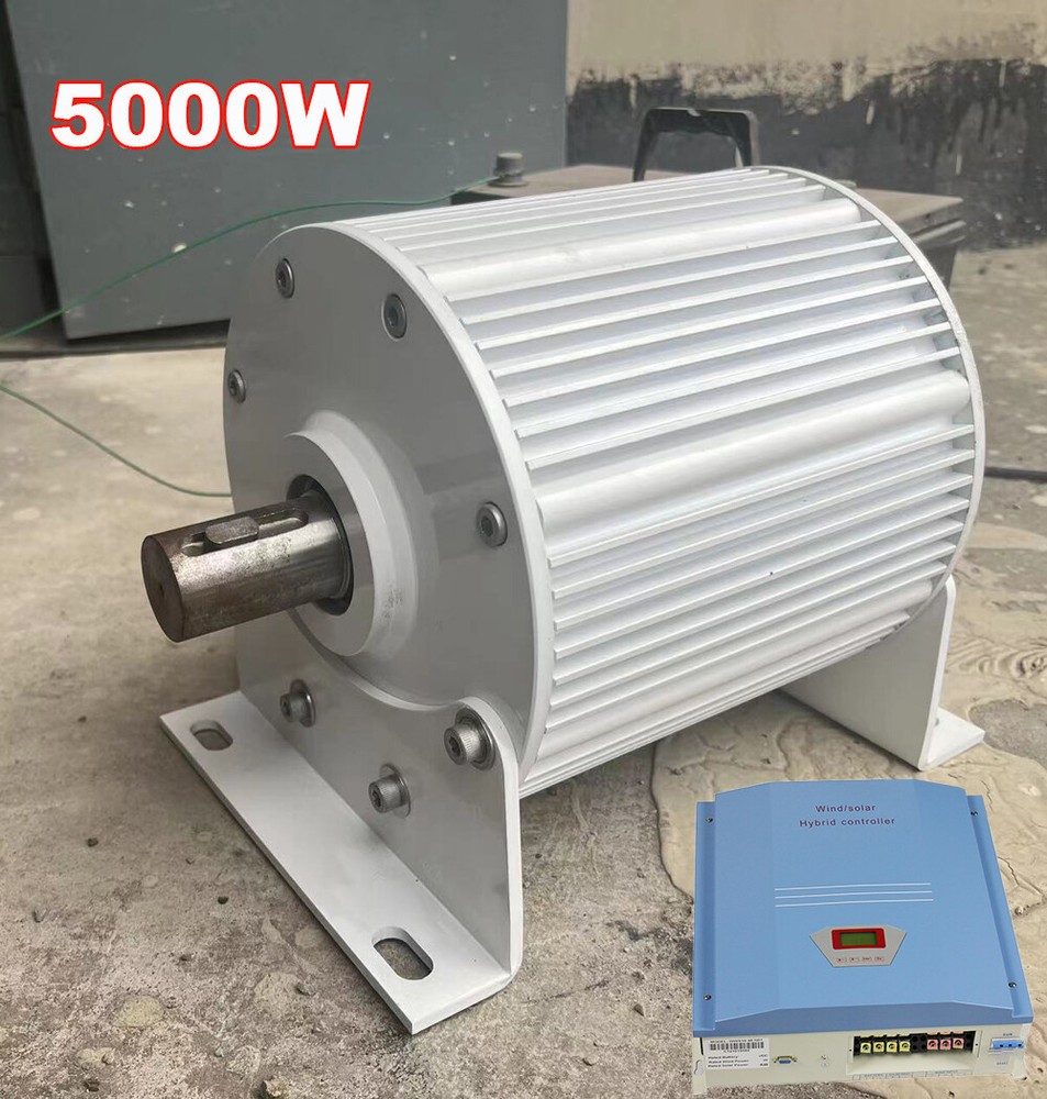 5000W 333rpm Permanent Magnet Generator Alternator & Off Grid Charge Controller