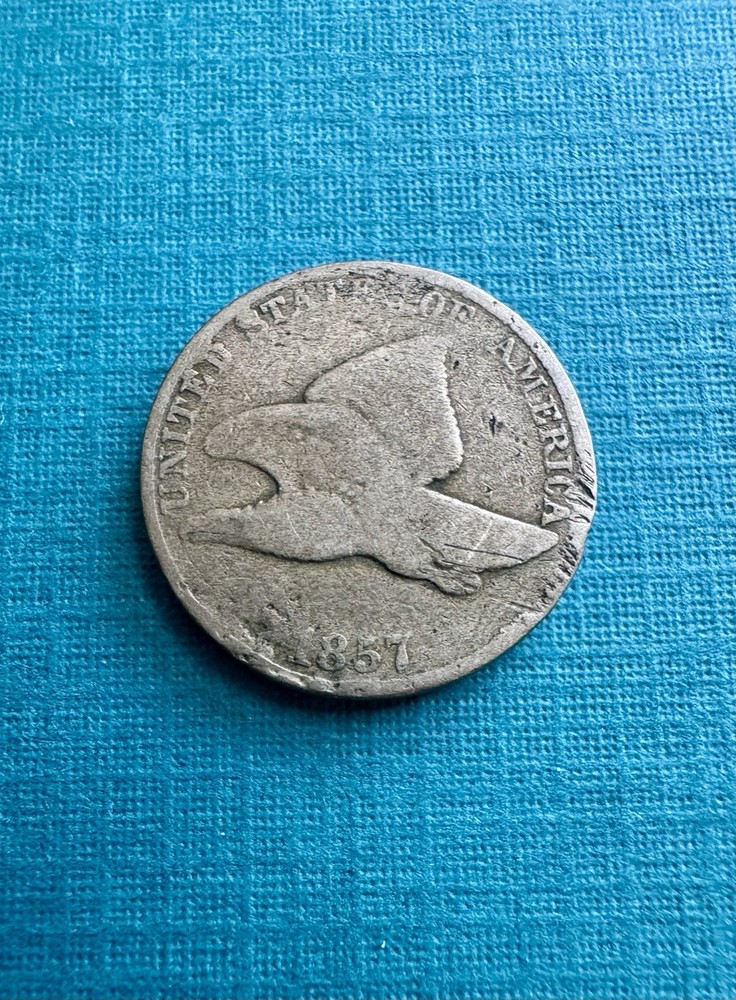 1857 Flying Eagle Cent 1c | First US Small Cent | Fine Details