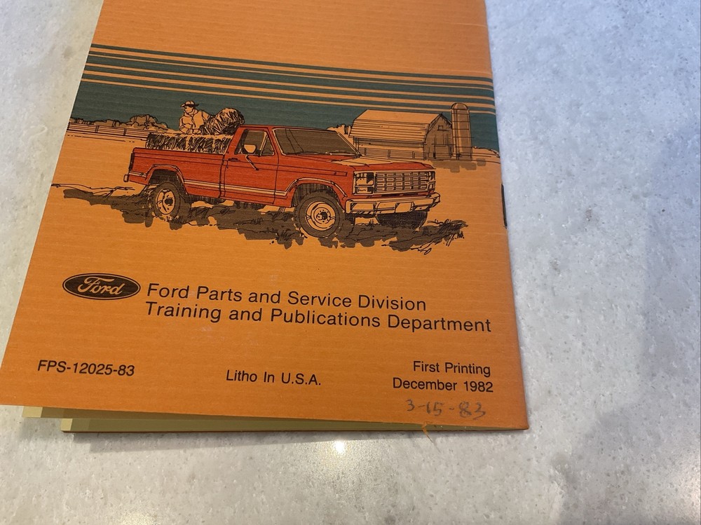 1982 Ford Owners Guide Supplement For Safe 4x4 Driving