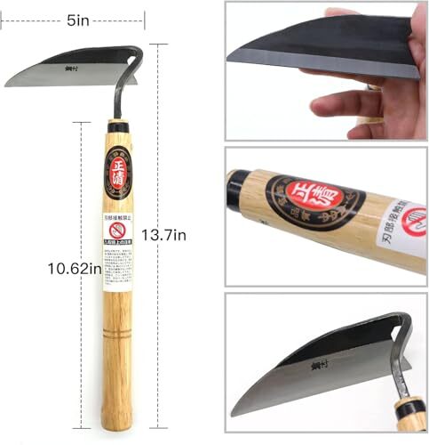 Japanese Weeding Sickle Very Sharp Edge Quick Work Full Size