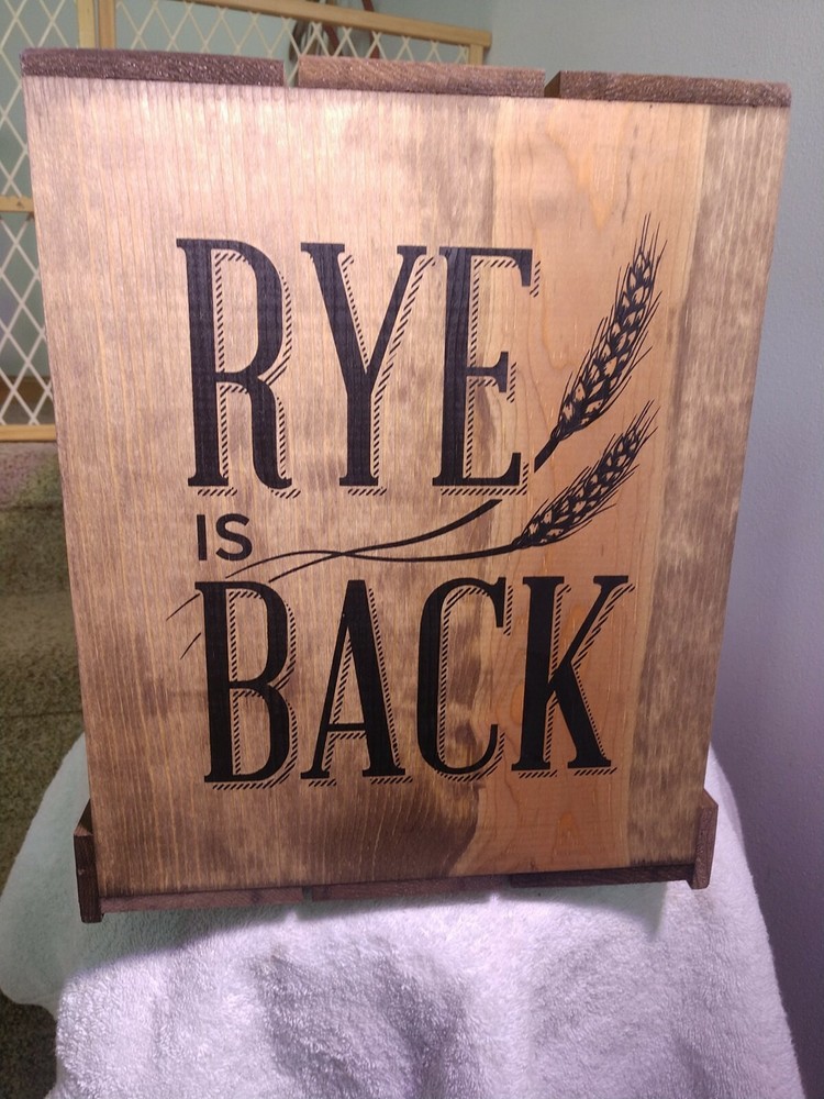 Redemption Rye Is Back Whiskey Wooden Display Crate