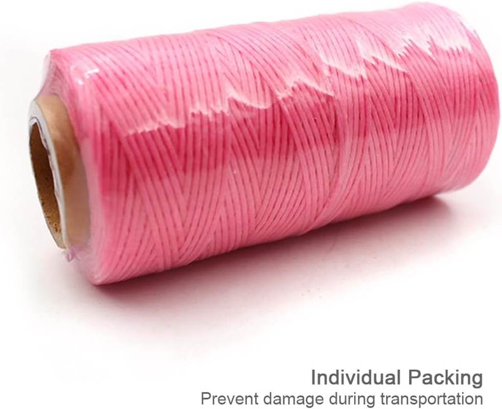 Flat Waxed Thread for Leather Sewing Wax String Polyester Cord Craft Stitching B