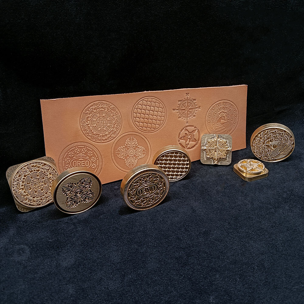 Custom made Solid Brass Stamp Leather Craft Woodwork Cake Stamping DIY Tools