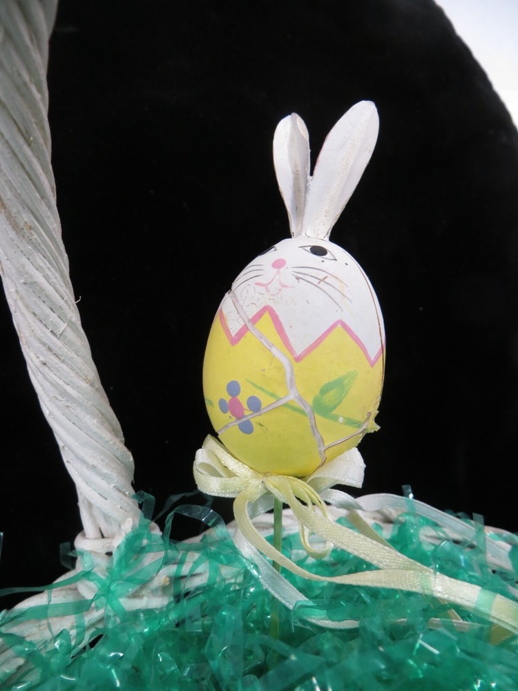 White Wicker Easter Basket