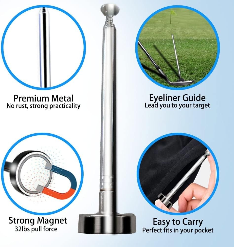 7 Length Adjustments Golf Alignment Stick Corrector Lie Angle Tool Training Aids