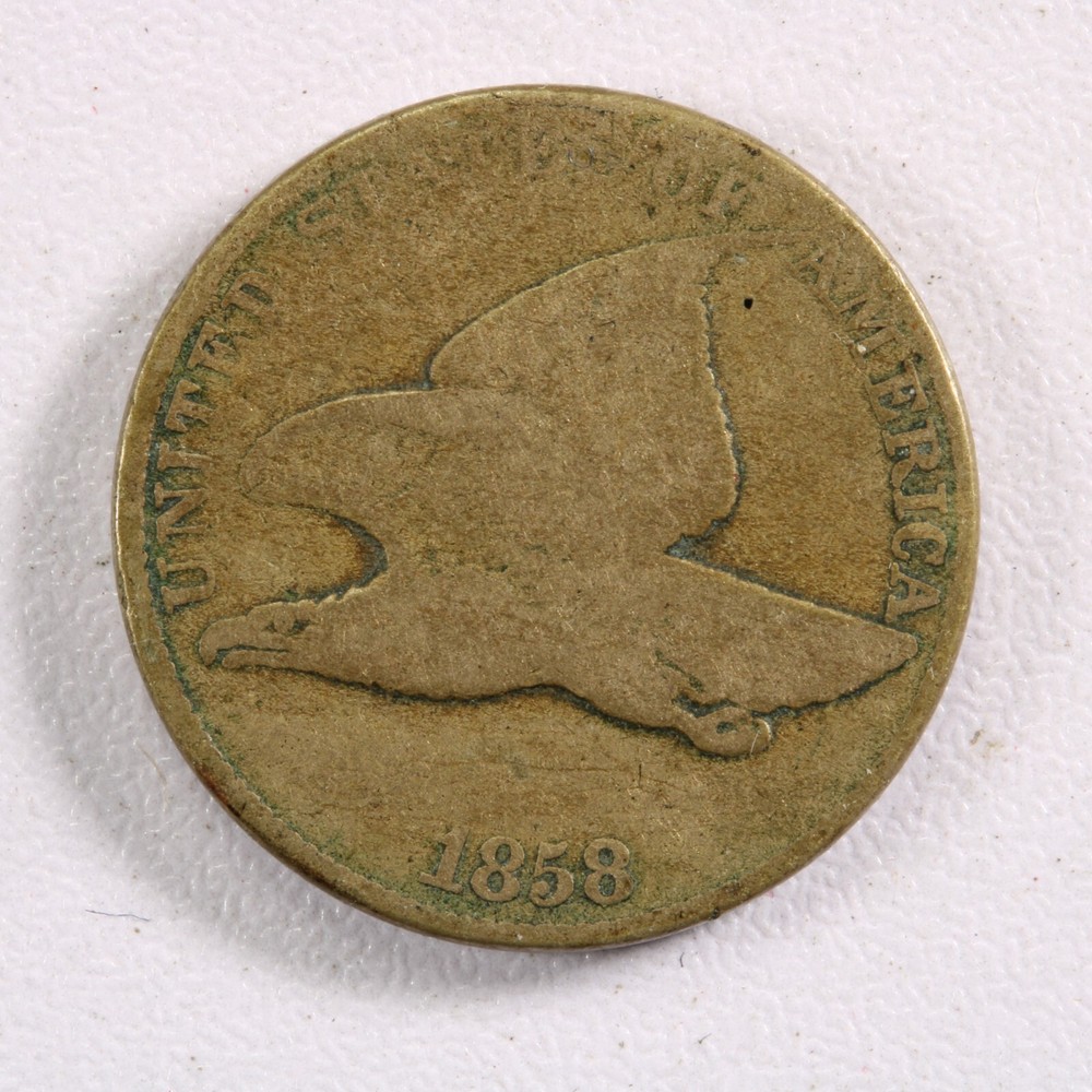 1858 Large Letter Flying Eagle Cent - VG