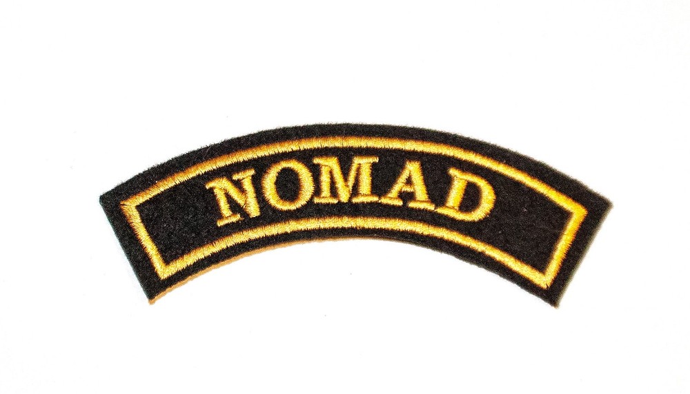 CLASSIC NOMAD EMBROIDERED CURVED MOTORCYCLE PATCH