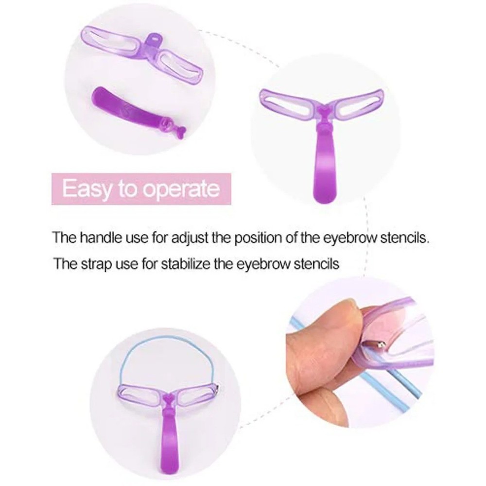 8-in-1 Eyebrow Stencil Brow Stamp Template Reusable Makeup Tools Set