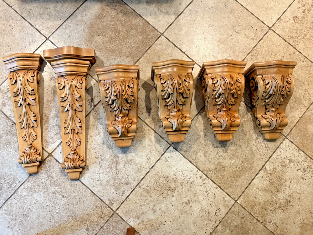 Solid Wood Corbel for Cabinet, fireplace mantel, kitchen island