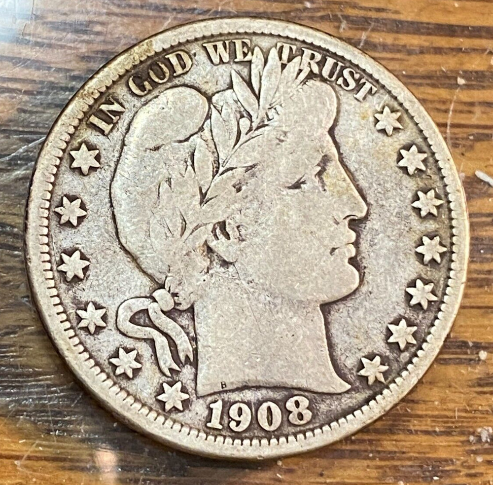 1908-D Barber Half Dollar Nice Original Fine CHRC