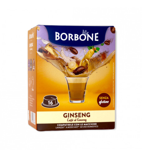 GINSENG CAFFÈ BORBONE - 16 A MODO MIO COMPATIBLE CAPSULES 7g