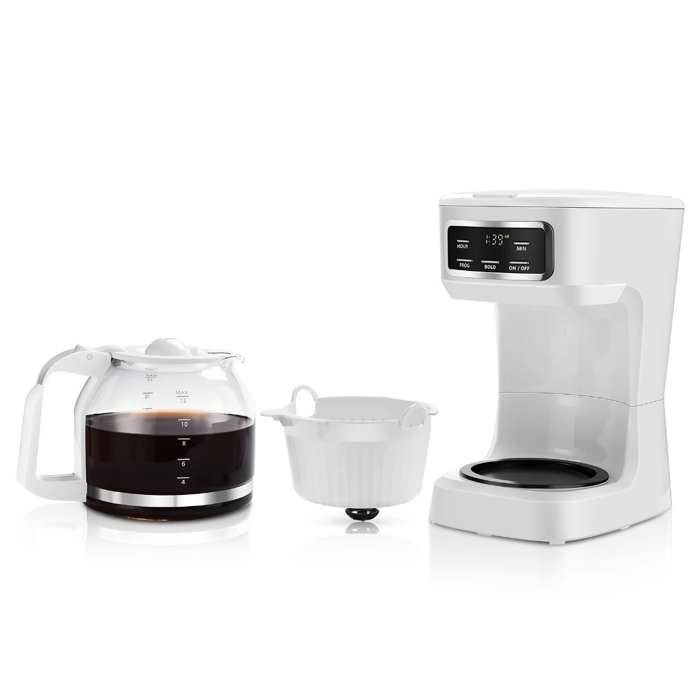 Finish 12-Cup Programmable Coffee Maker, White