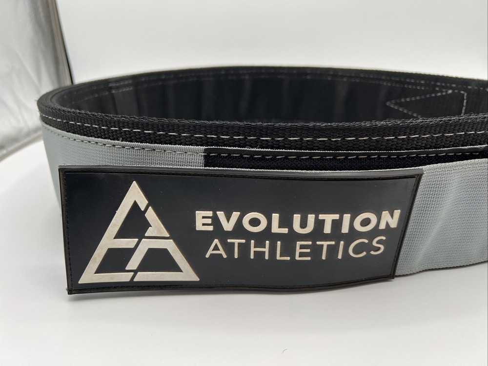 Evolution Athletics Weightlifting Belt Size 4XL Black Gray