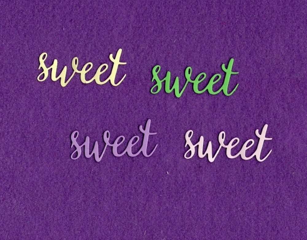 SWEET # 4 die cuts scrapbook cards