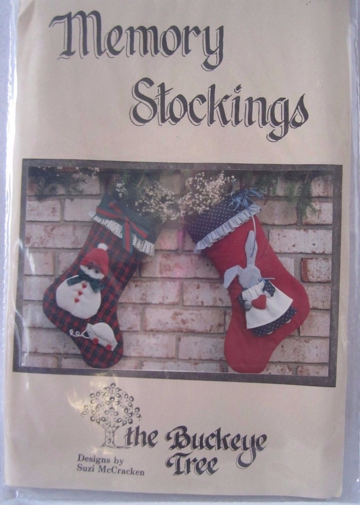 The Buckeye Tree Memory Stockings Fabric Pattern ONLY