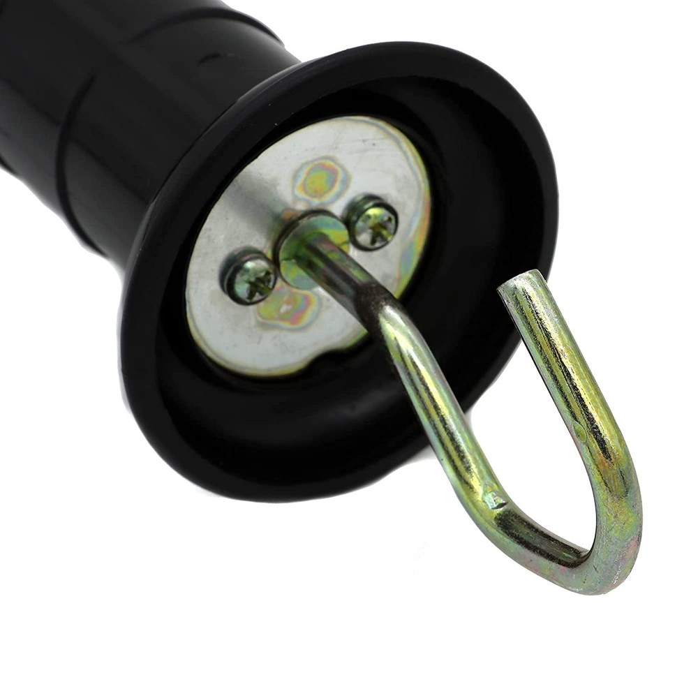 6Pcs Plastic Electric Fence Gate Handle Insulators Gate Handle with Spring Black