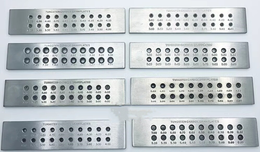 Wire Drawplate Jewelry Making Tools Half Round Square Triangle Hexagonal