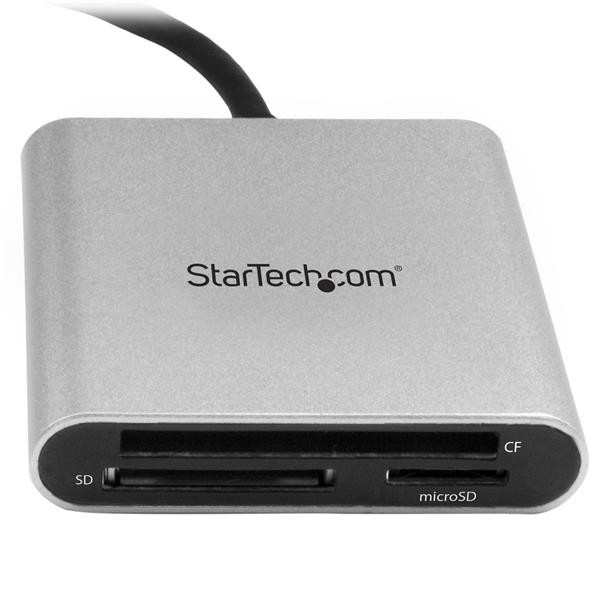 StarTech USB3.0 Flash Memory Multi-Card Reader/Writer - Black Silver