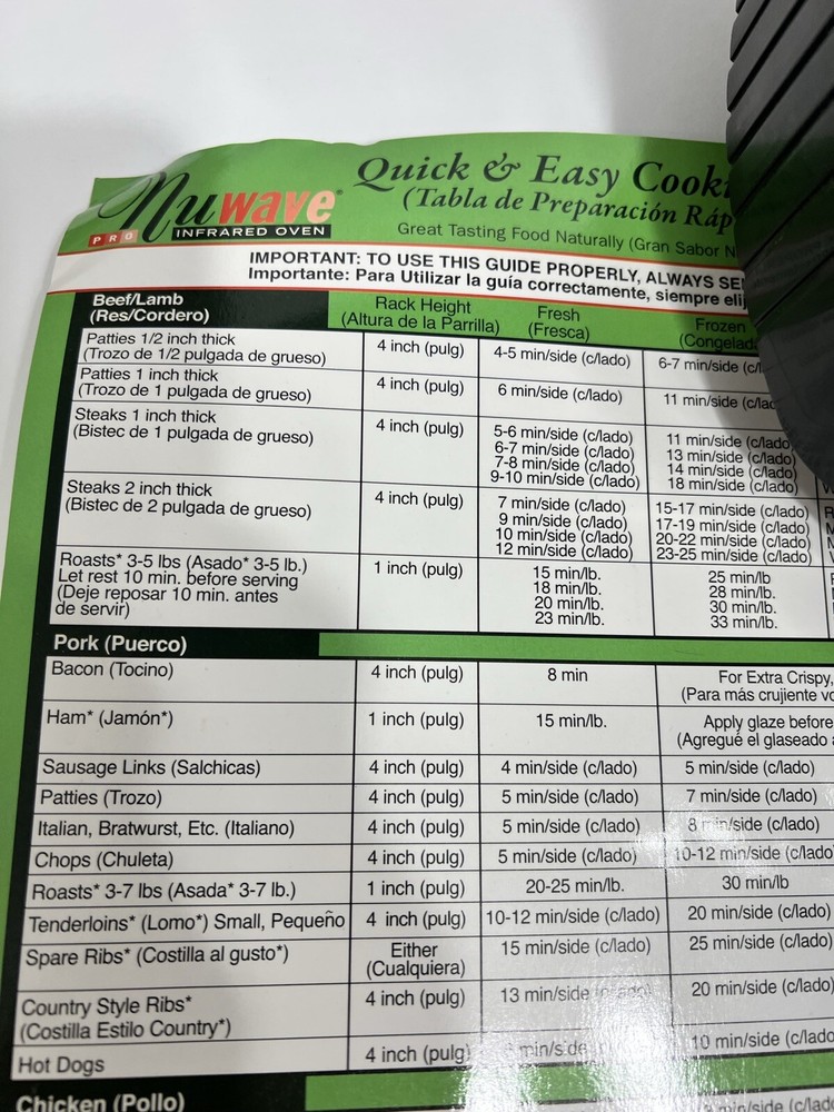 NuWave Pro IRC3 Infrared Oven Digital Complete Extras Low Usage INSTRUCTIONS