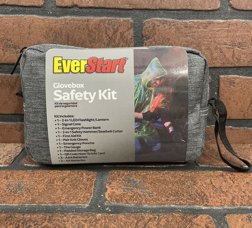EverStart Roadside Safety Kit Multi Functional Roadside Emergency Kit Glovebox