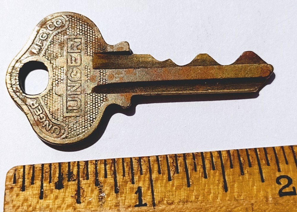 Vintage Key UNGER MFG CO Appx 2" Replacement Locks