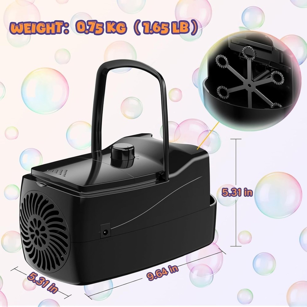 Bubble Machine, Automatic 18000+ Per Minute Big Bubbles Blower Maker for Kids...
