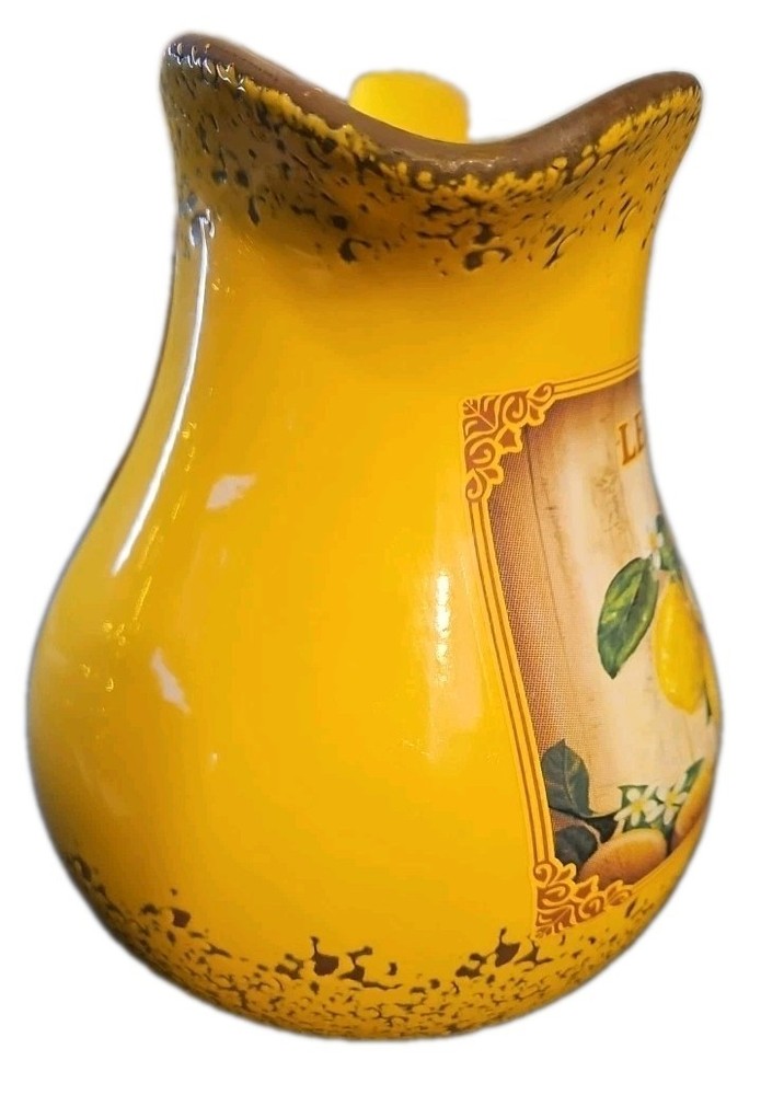 Gershon Intl Lemon Themed Decorative Pitcher Rustic Kitchen