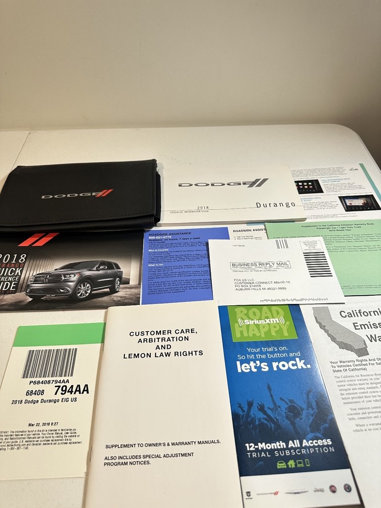2018 Dodge Durango Quick Reference Guide