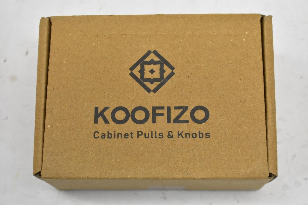 KOOFIZO Rectangular Cabinet Knobs 10 Pack Brushed Brass Cabinet Drawer Hardware