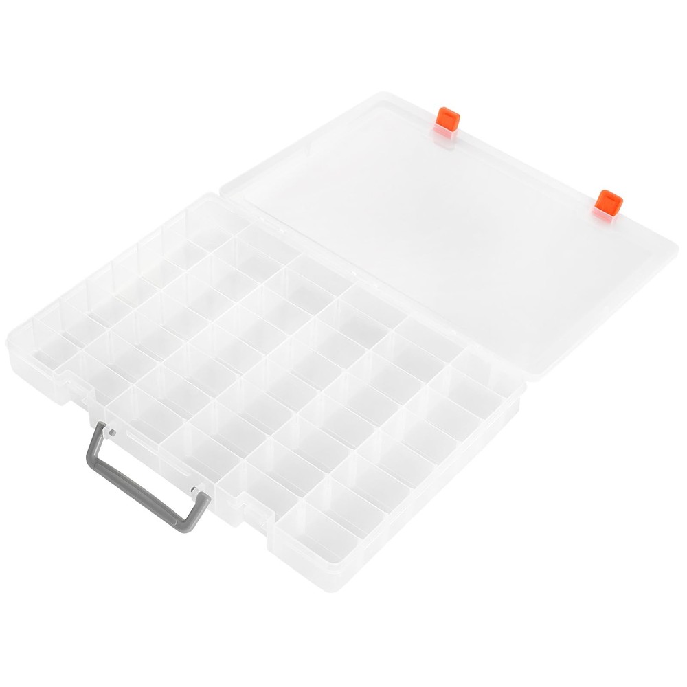 2 PCS 48 Grids Plastic Organizer Container Storage , Clear compartment Storag...