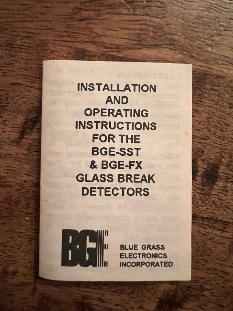 BGE-FX Glass Break Detector