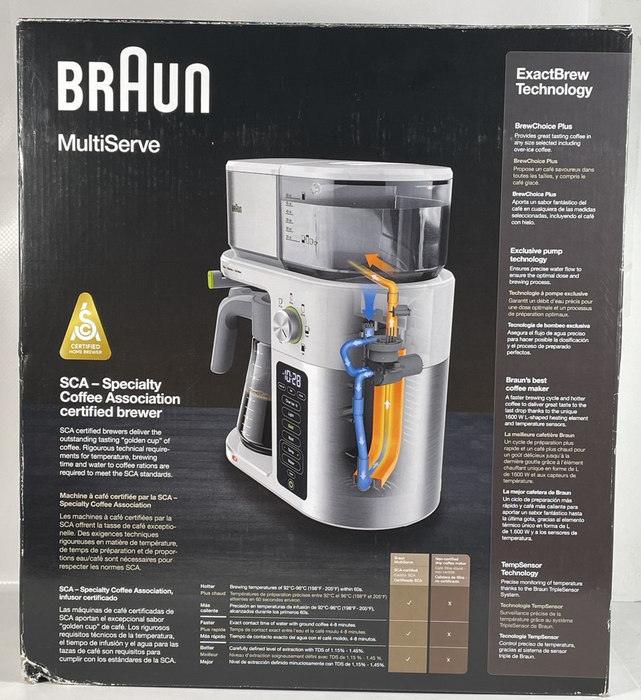 Braun KF9150 MultiServe Programmable Coffee Maker Iced Coffee Hot Water EUC