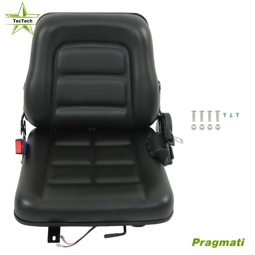Forklift Seat Universal Adjustable Back & Seatbelt Micro Switch And Slide