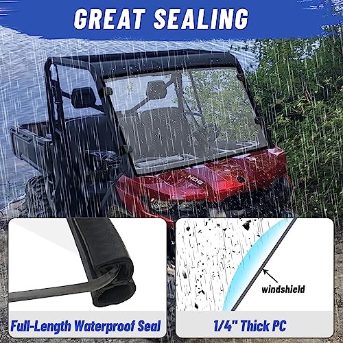 Scratch-Resistant Defender Windshield - UV-proof Full Front Without Flip Vent