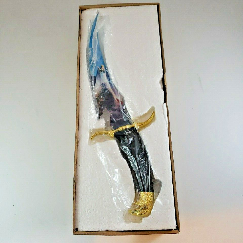 Decorative Eagle Patriotic Knife - 7" Blade - Decorative Handle - Unsharpened