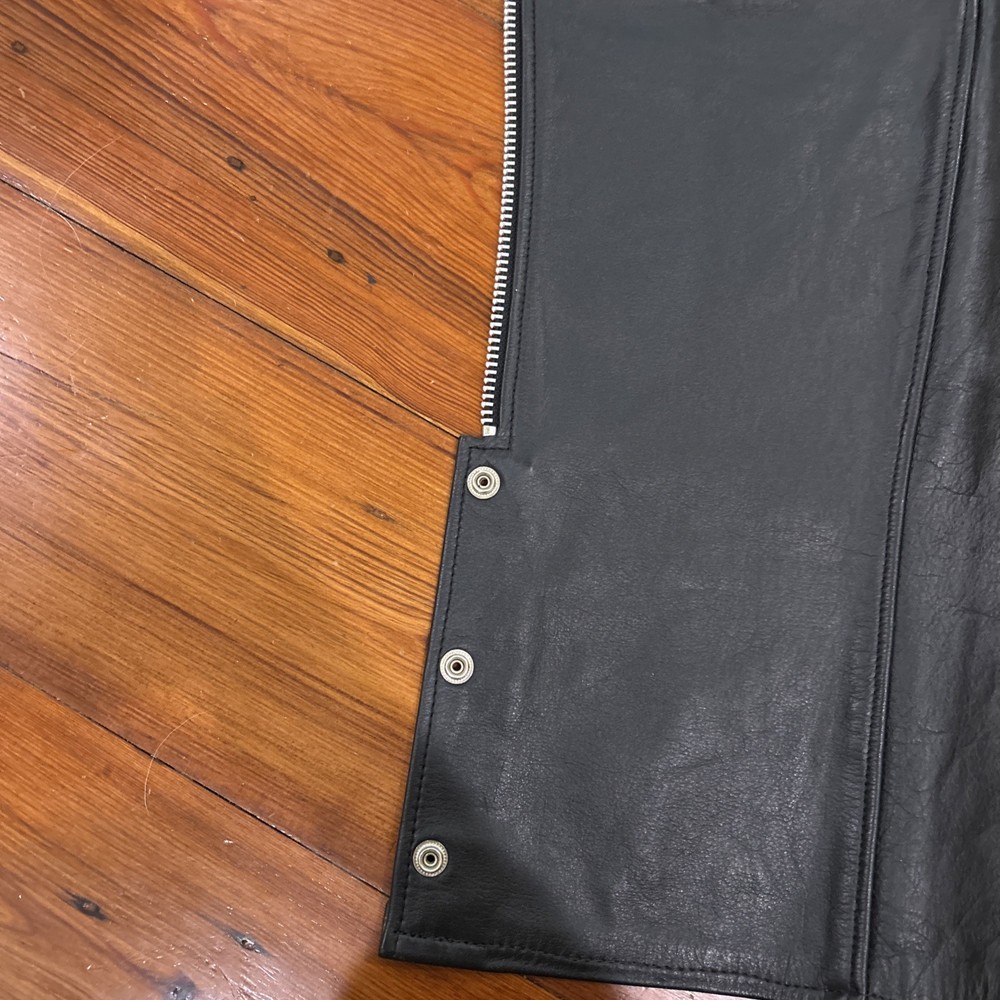 100% Real, High Quality Leather Motorcycle Chaps