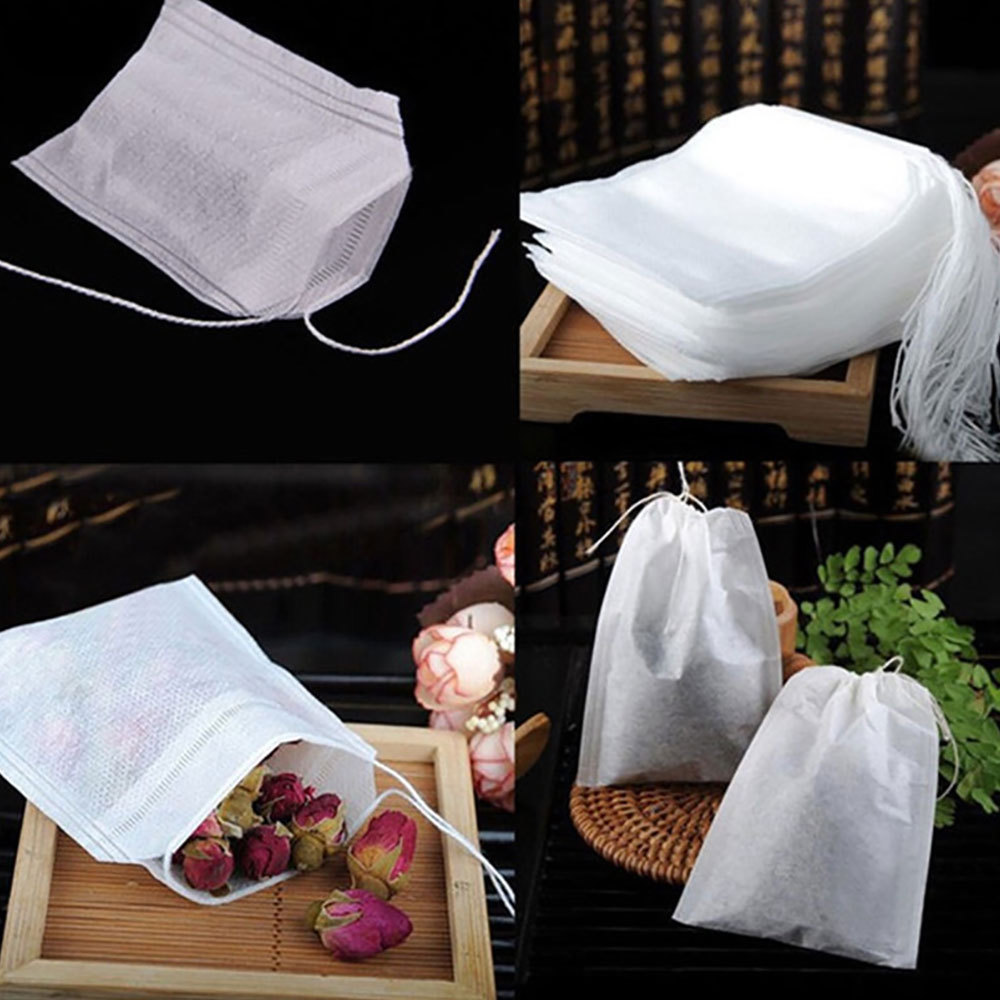 Assorted Sizes Non-woven Empty Tea Bags Loose Herbs Teabag with Drawstring