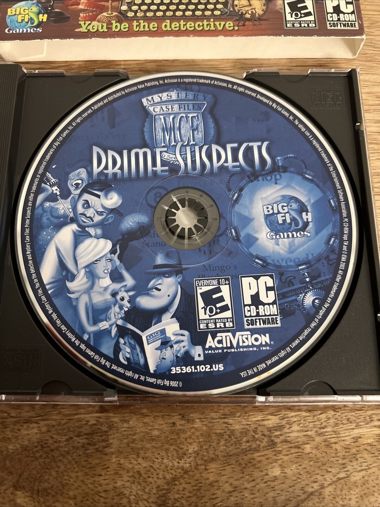 Prime Suspects Video Game Pc Cd-ROM E-Everyone Big Fish