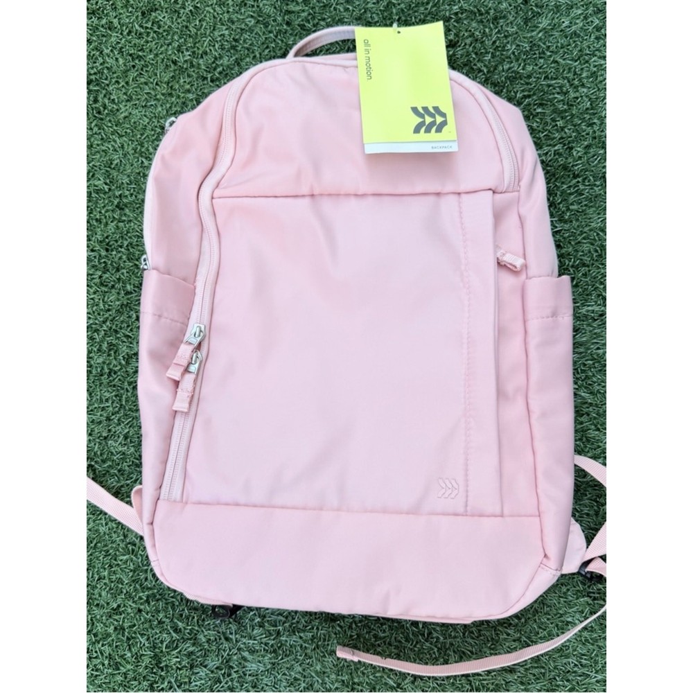 all in motion Pastel Pink Backpack with Front Zip Pocket