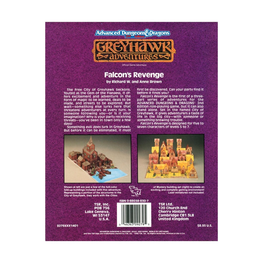 TSR Greyhawk Falcon's Revenge VG+