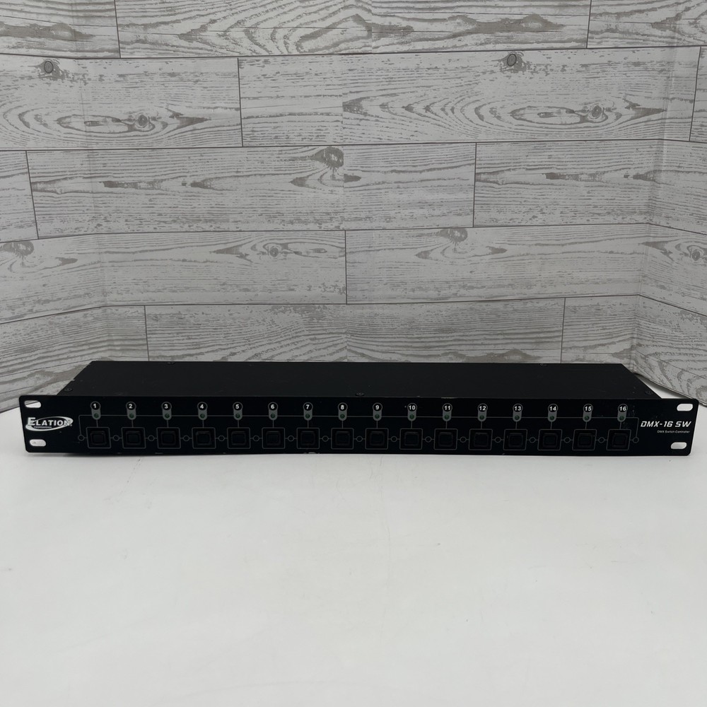 Elation DMX-16SW 16-Channel DMX Lighting Controller Rack Mount Switch Panel