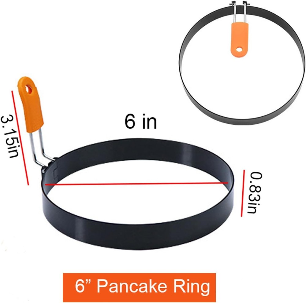 Griddle Pancake Ring 6 Inch 2 Pack New