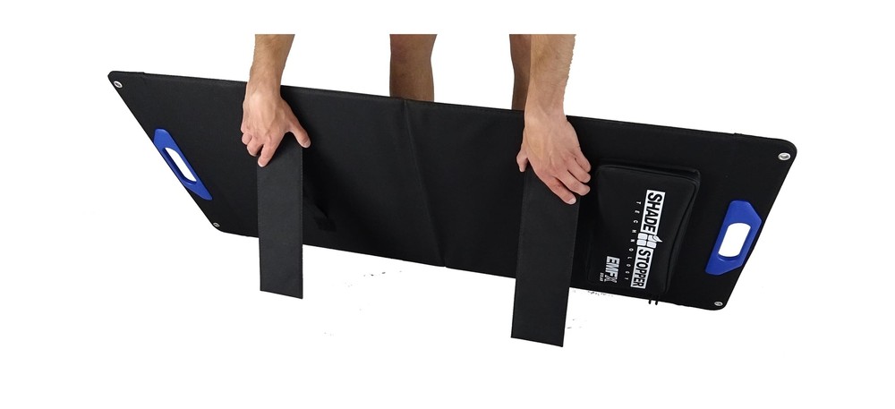 100 Watt Folding Portable Solar Panel- New Shade Stopper™ Tech: Output DOE