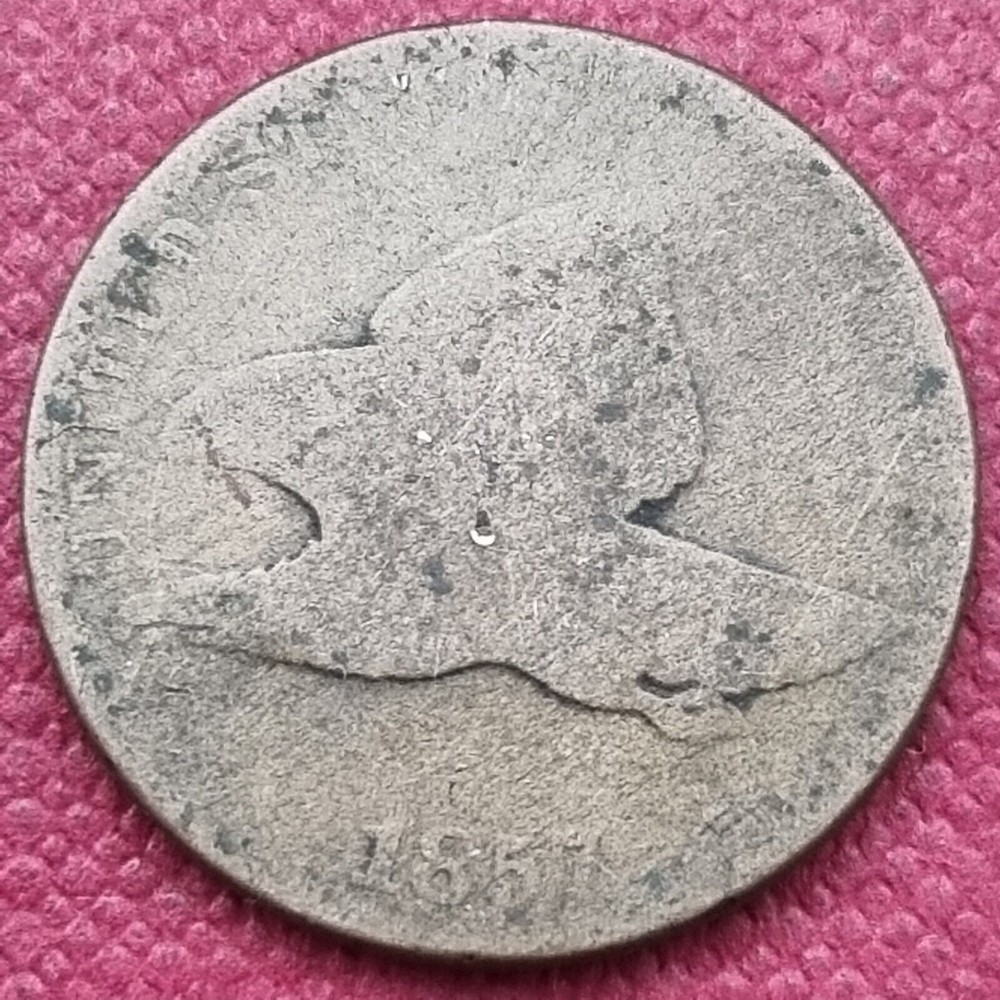 1857 Flying Eagle Cent 1c Circulated #55292