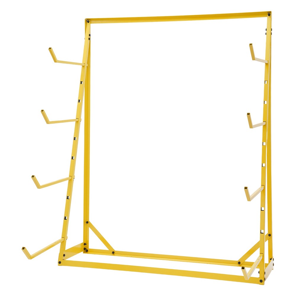 4 Tier Lumber Storage Rack Steel Horizontal Heavy Duty Pipe Organizer Shelf