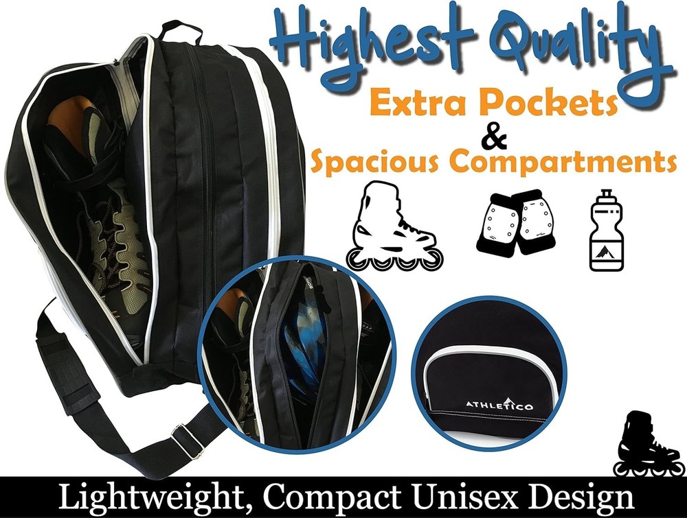 Multi-Function Skate Bag - Stylish Purple with Adjustable Shoulder Strap for Men